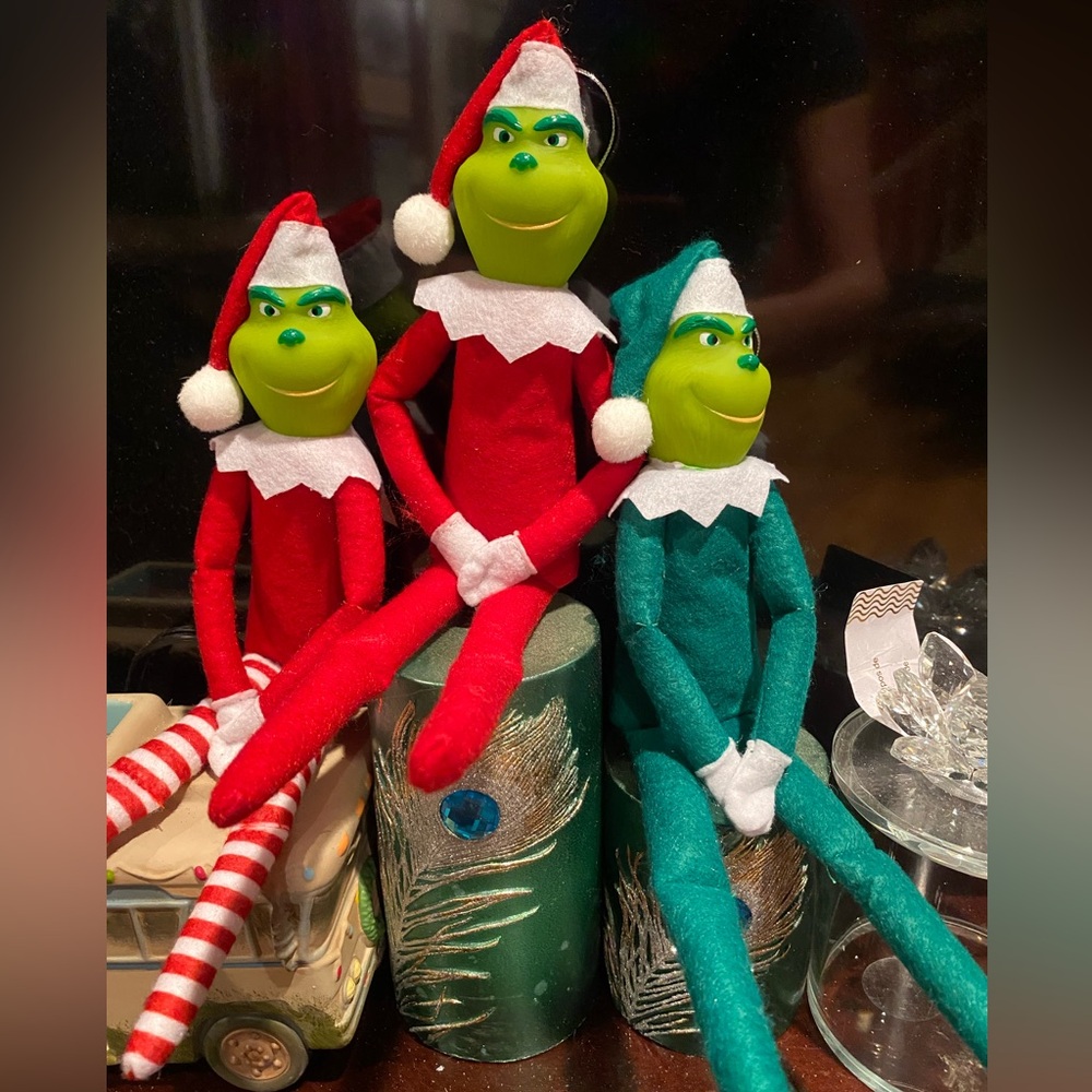 Look who’s here and available for adoption. Grinch there are three styles.